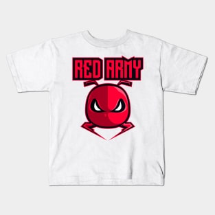 Red Army Ant Mascot Kids T-Shirt